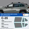 Pro Toyota RAV4 RAV 4 5. generace 2019 2020-2024 Předřezaná fólie na okna auta pro soukromí Samolepka na auto Fólie keramická solární UV ochranná fólie