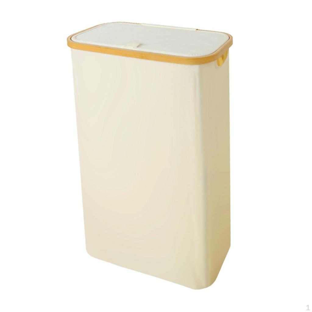 Clothes Bin with Lid, Storage Basket for Bedroom And Bathroom