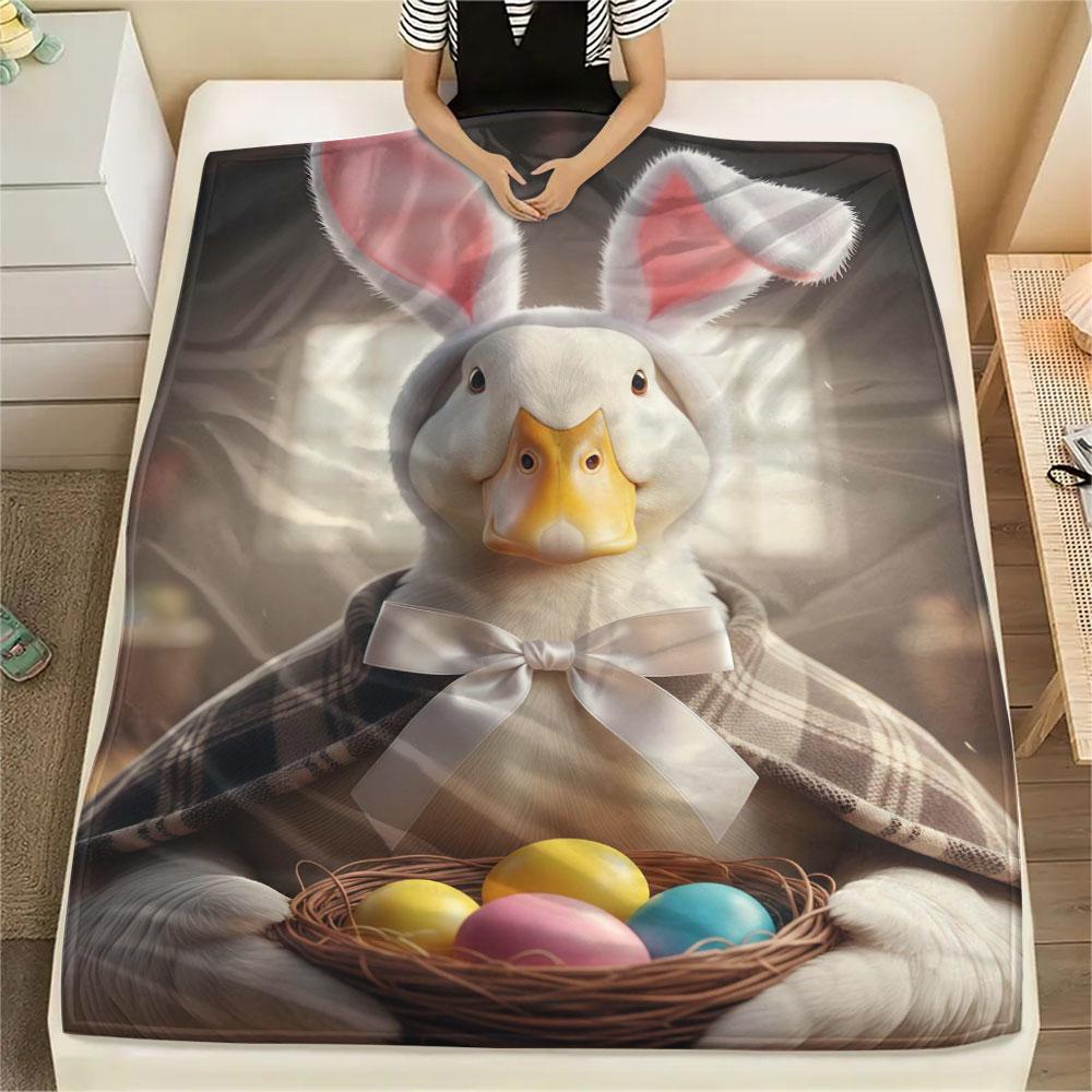 1Pc Adorableanimals Print Flannel Blanket, High quality Comfortable for All Seasons, Home Decor, Warmth and Comfort,Gifts