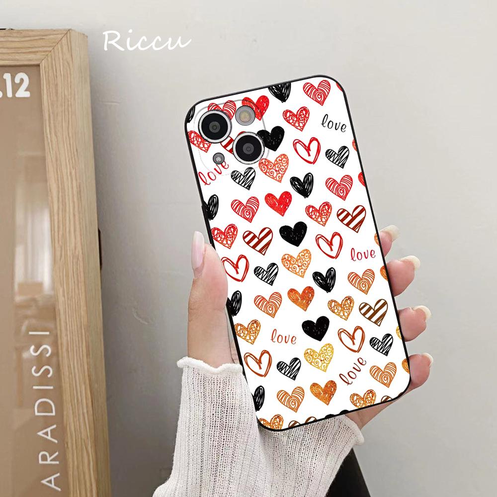 FOR IPhone 14 Cute Love Heart Phone Case 14 11 12 Pro 8 7 14 Plus X Pro 14 MAX 13 MINI XR XS Iphone 14 Plus Soft Phone Covers