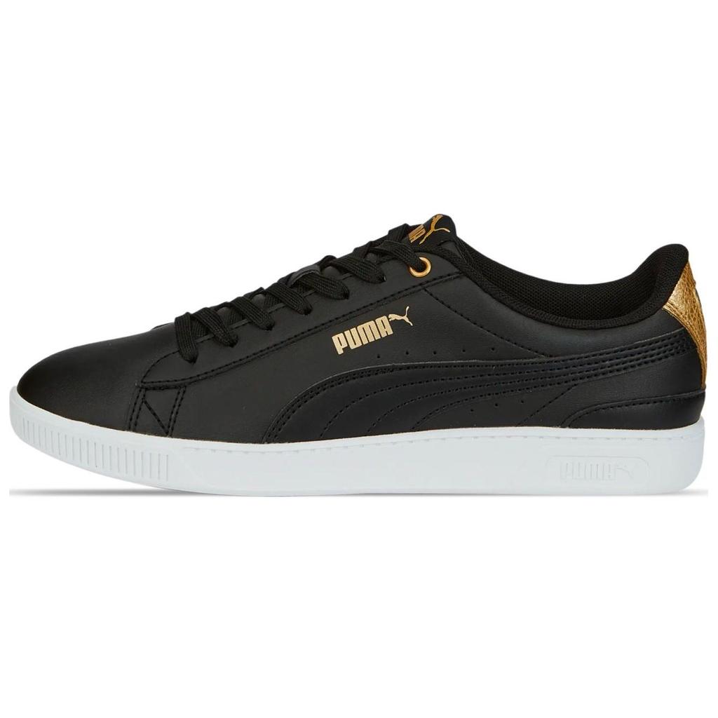 Women's Sneakers PUMA Vikky V3 Abrasion Resistant Low top Skateboard Shoes Women's Black Gold