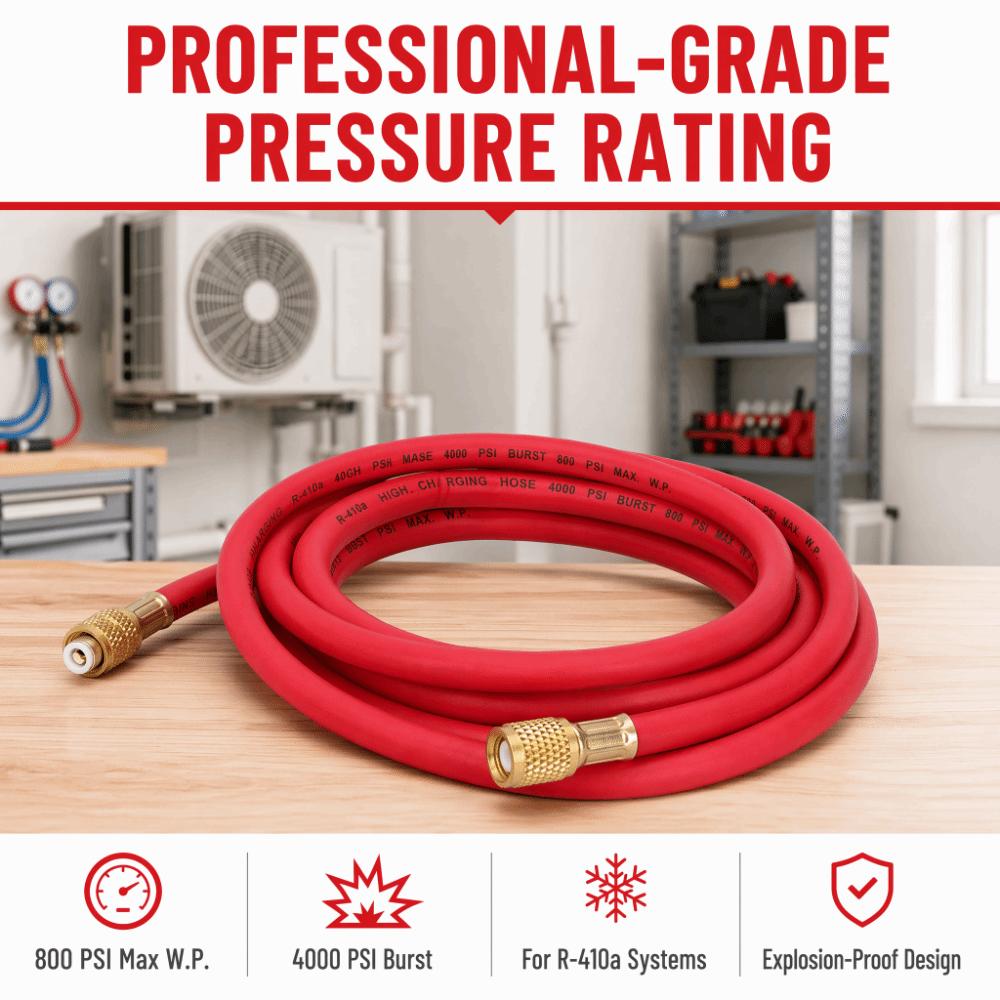 Heavy Duty Refrigerant Charging Hose for for R12 R22 R134a and R410a refrigerants Auto AC