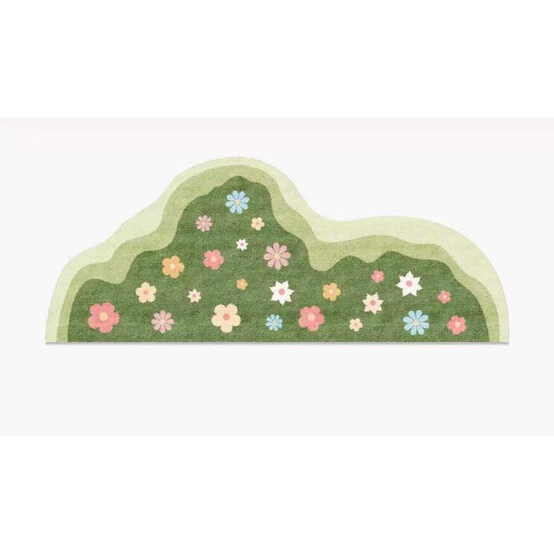 Girly Style Carpets for Living Room Colorful Flowers Bedroom Decor Carpet Irregular Bedside Plush Rug Fluffy Soft Home Floor Mat