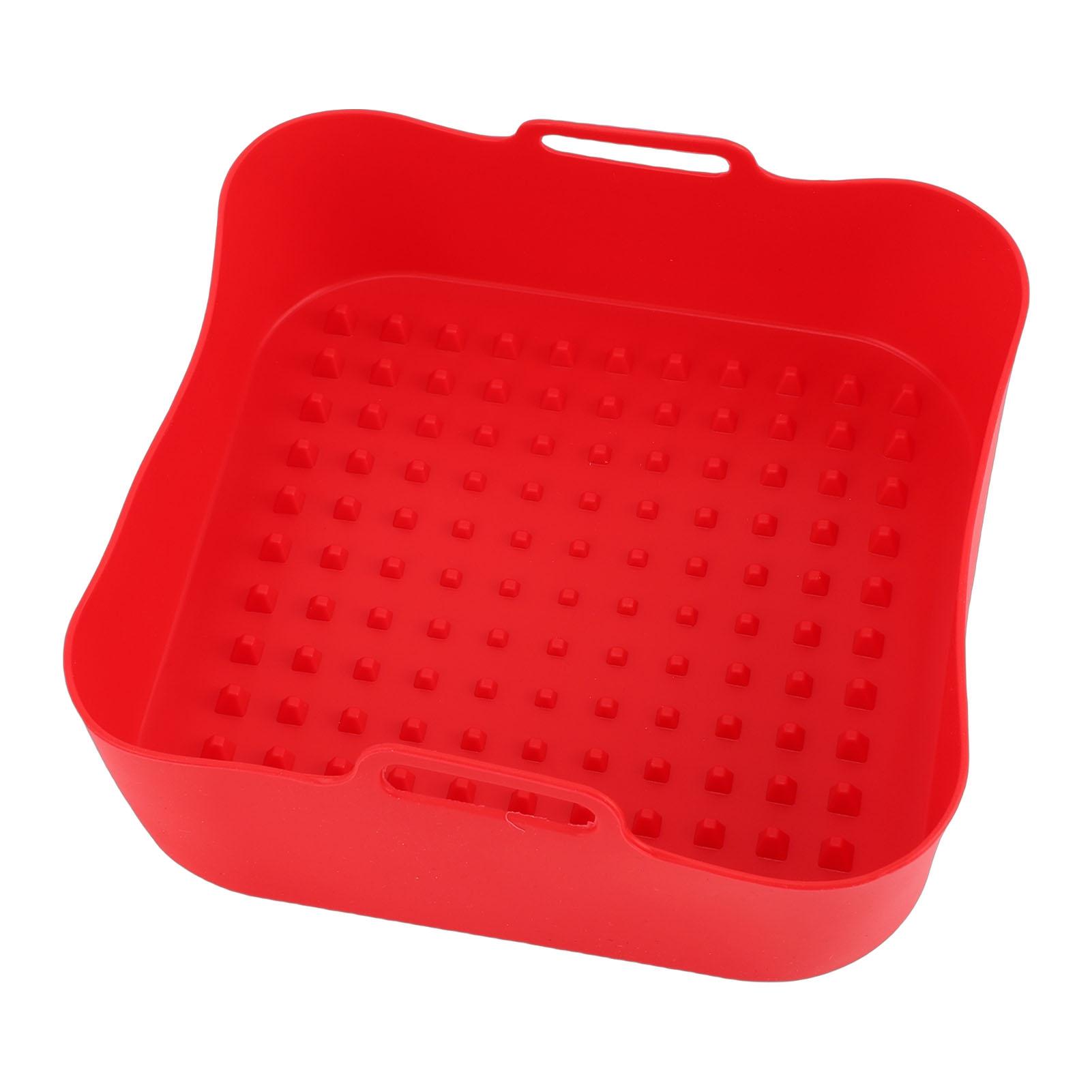 

Fryer Silicone Liner Reusable Basket Pot Baking Tray Cooking Accessories 20cm Red