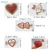Red Heart Rhinestone Brooch - Cupid Arrow Design Lapel Pin for Valentine's Day and Daily Wear