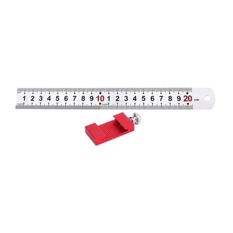 15/20/30/40cm Metal Measuring Marking Gauge with Slide Stop Carpentry Square Woodworking Tools Carpenter Scribing Ruler