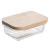 Bamboo Lid Glass Food Storage Bowl (Set of 2)