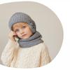 2Pcs/set Winter Kids Hat Scarf Child Bonnet Snowflake Pattern Knitted Young Age Hats Outdoor Children Warm Accessories 4-10Y