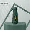 Compact Black Capsule Umbrella with UV and Rain Protection - Five-Fold Design