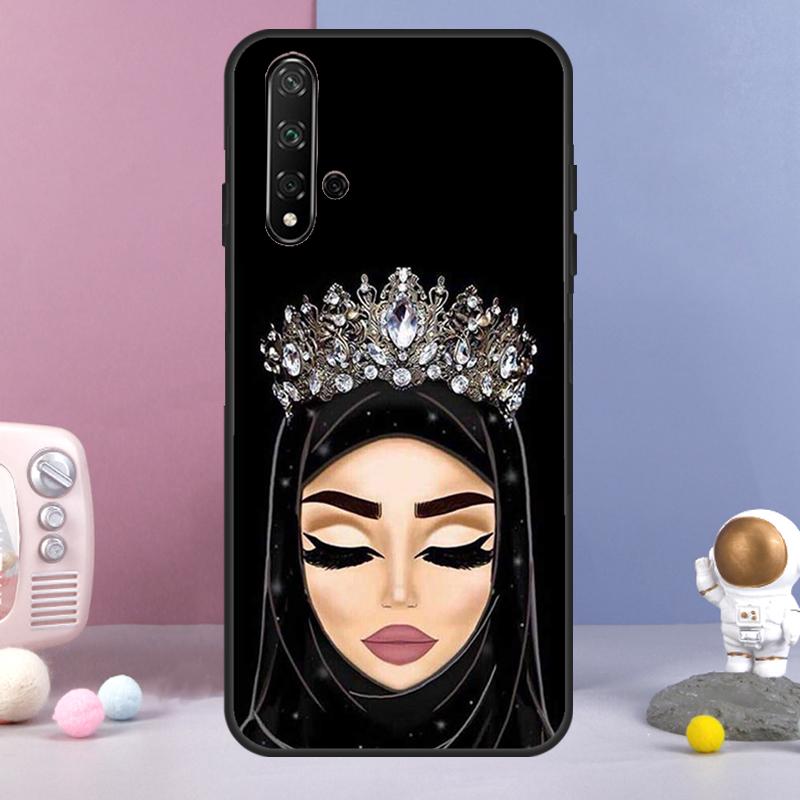 Islamic Arabic Hijab Girl For Huawei Nova Y60 Y61 Y70 Y72 Y73 Y90 Y91 9 10 SE 7i 8i 11i 12i P30 P40 Lite P60 Pro Case
