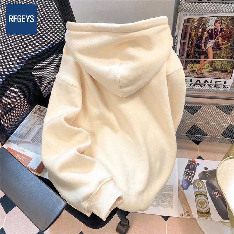 Girls' 2025 Fleece-Lined Hooded Cardigan - Fashionable Autumn & Winter Coat