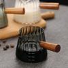 1pc Italian Style Glass Coffee Cup & Scaled Milk Jug,180ml Reusable Insulated Borosilicate Glass with Wooden Handle | Multipurpose for Coffee/Tea