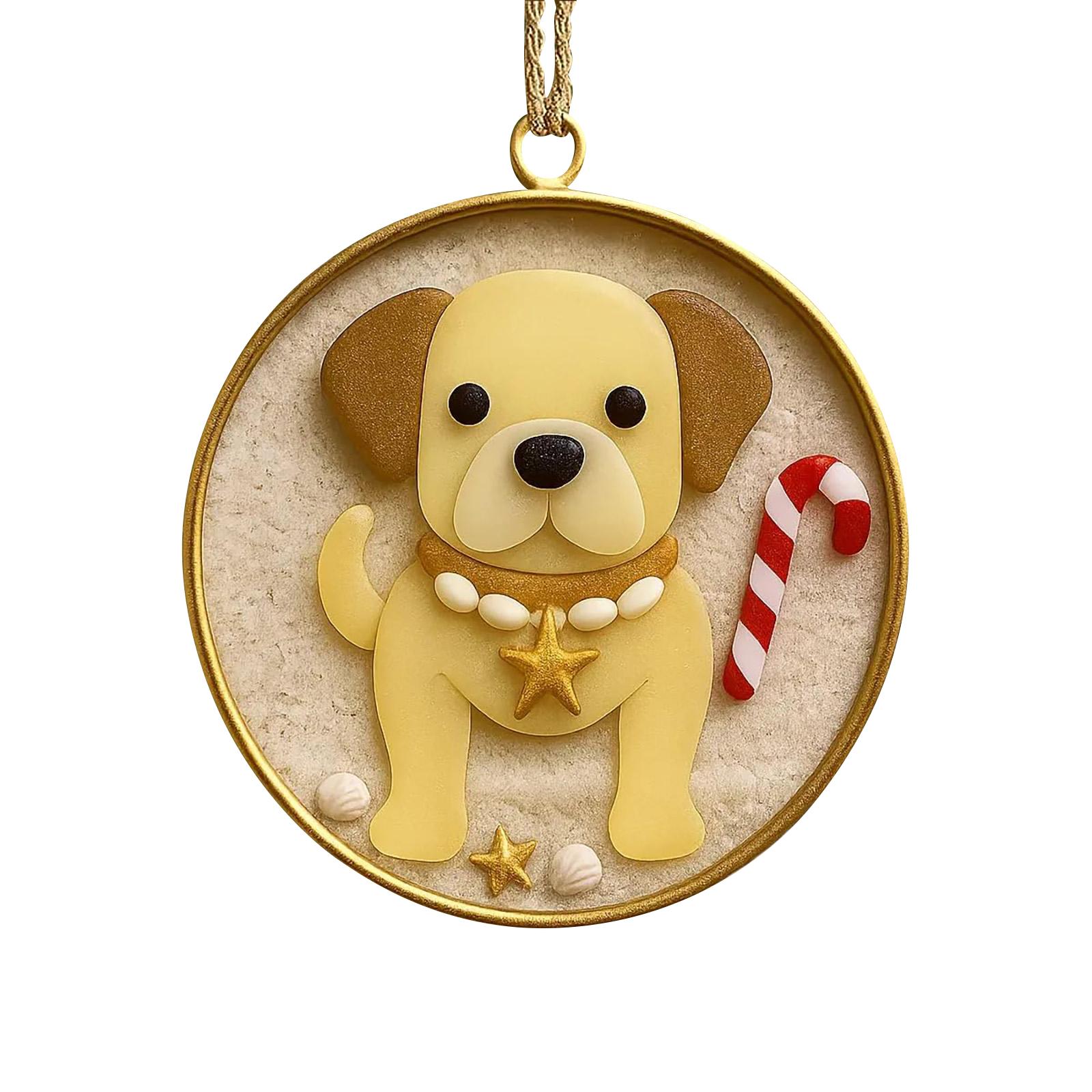 

Украшения для рождественской елки, Подвески для рождественской елки, Акриловые подвески в виде щенков, Подходят для украшения рождественского дома One Size