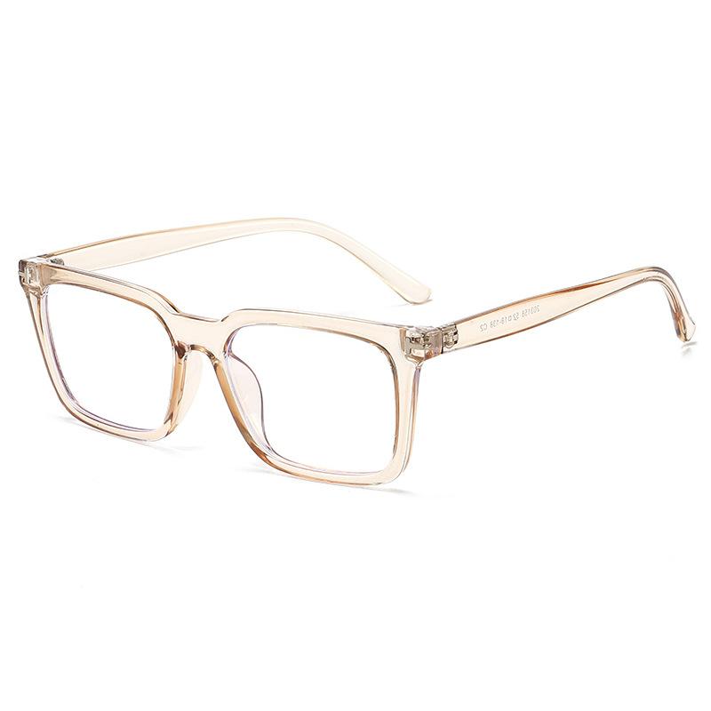 Men's business anti-blue glasses square frame simple flat glasses can be matched with degrees