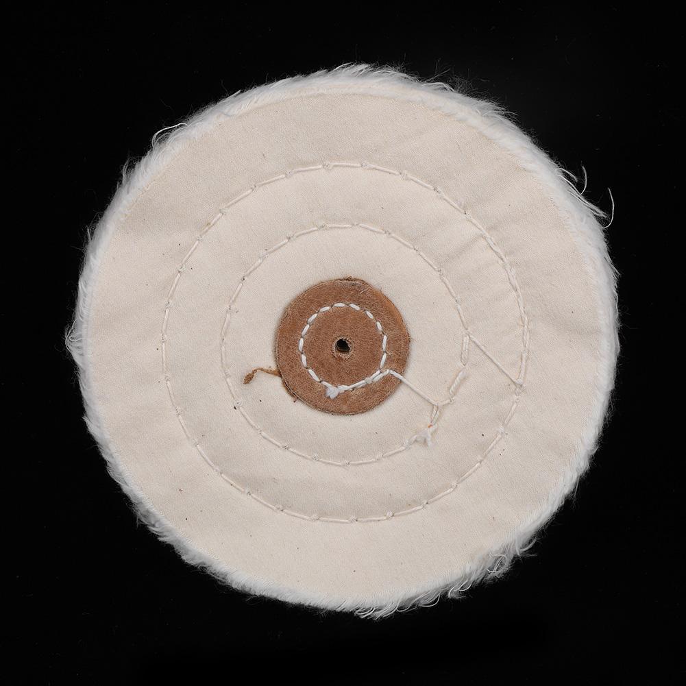 Jewelry Grinding Polishing Tools Pearl Buffing Cotton Cloth White Wheel Pad (125mm)