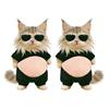3D Cat Belly Stickers Super Soft Silicone Decor Sticker Cat Squeezeable Toys Cute Stickers Case Decor Stress-relieving Phon O5P4