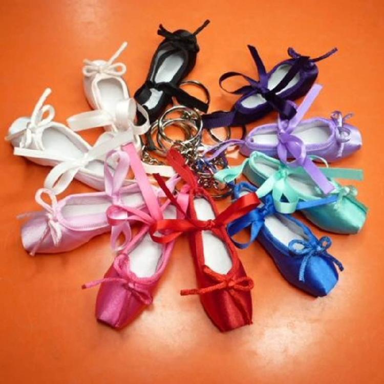 Lovely Ballet Shoe Keyring Stylish Pendant Keychains Ballet Shoe Keyrings