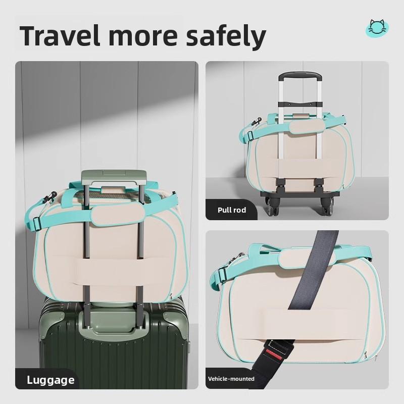 Cat Bag Tie Rod Out Backpack Can Be Extended Back and Forth Portable Cat Bag Carry Portable Large-capacity Pet Dog Bag