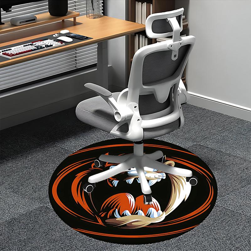 

Angry Lion Chair Mat - Round Carpet for Home Decor, Office Use, Gift Idea, Suitable for Bedroom 80cm