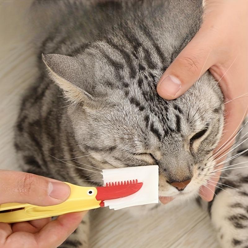 Hřeben na oči pro mazlíčky Štětec na skvrny od slz Pet Eye Rub Ruční Rub na kočičí oči Opakovaně použitelná spona Design Čisticí kartáč na péči