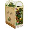 Book Nook Kit 3D Wooden Puzzle Bookends Bookshelf Insert Decor with LED