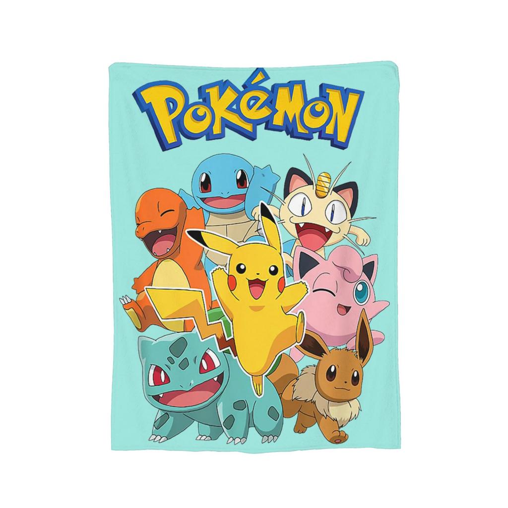 Pokemoned Coral Fleece Plush Throw Blankets Charmander Charmeleon Charizard Blanket for Bedding Couch Warm Plush Thin Quilt,