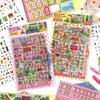 2.5D Landschaftsaufkleber Mehrfarbig Wohnungs-Landschafts-Aufkleber-Set Rosa Hotel Cartoon-Muster Landschaftsgestaltung Decal Scrapbooking