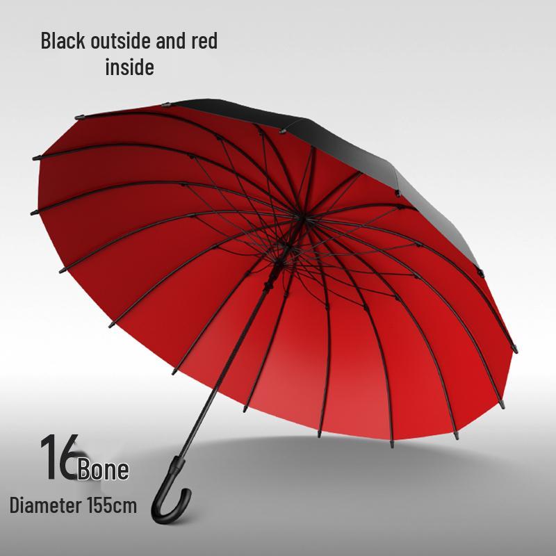 16-Bone Windproof Heavy-Duty Long-Handle Umbrella