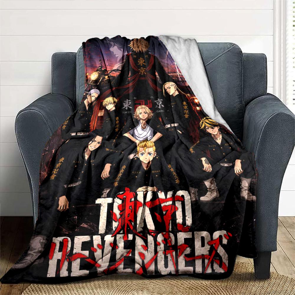 TOKYO REVENGERS Print Flannel Blanket High Quality Warm Comfortable Cover for All Seasons Perfect for Gifts Home Decor