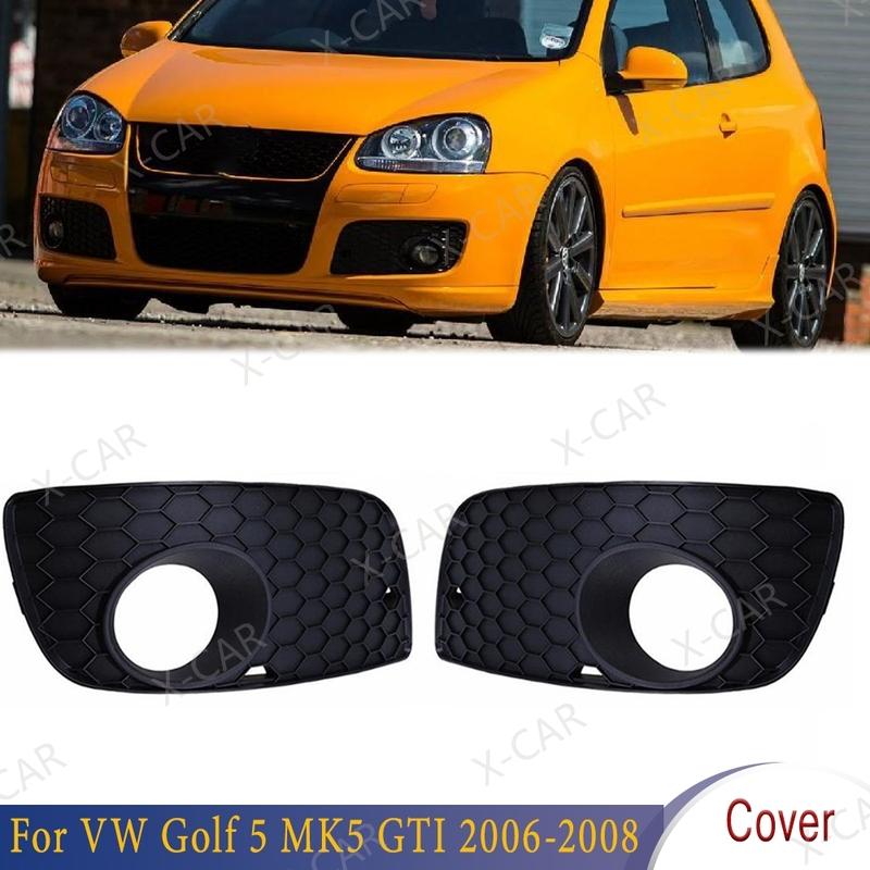 For VW Golf 5 MK5 GTI 2006 2007 2008 Front Bumper Fog Light Grill Grille Foglamp Cover Frame 1KO853665S 1KO853666P