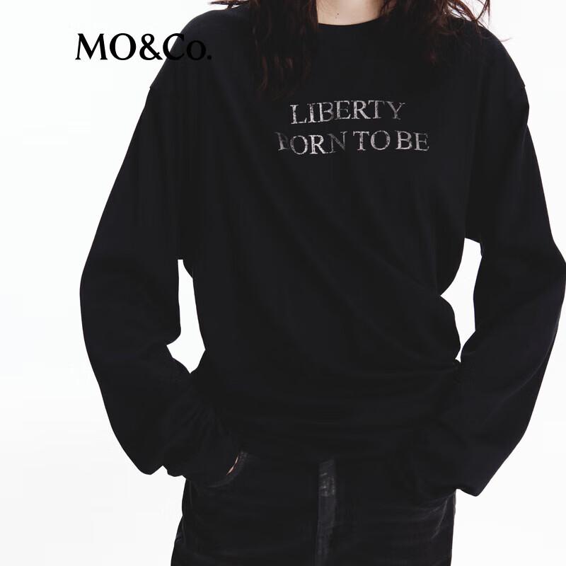 MO&Co. Cotton-Hemp Blend Pleated Long-Sleeve T-Shirt