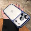 Luxury Translucent Case For iPhone 17 16 15 14 13 12 11 Pro Max With Lens Film Protection Matte Plating Case Soft Silicone Cover
