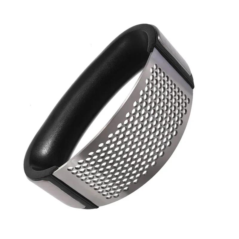Garlic Press Manual Garlic Crusher Chopper Stainless Steel Hand Press Garlic Grater Peeler Peeling Tools Kitchen Accessories