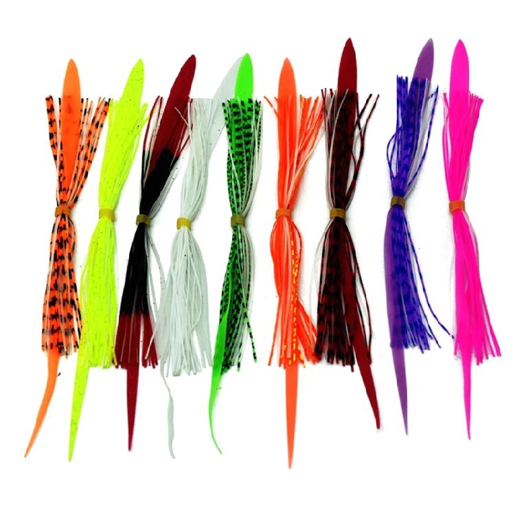 10 Pièces Élastiques Jupes Parapluie Silicone Spinnerbait Skirts Remplacement Jupes de Pêche Accessoires de Pêche d'Extérieur