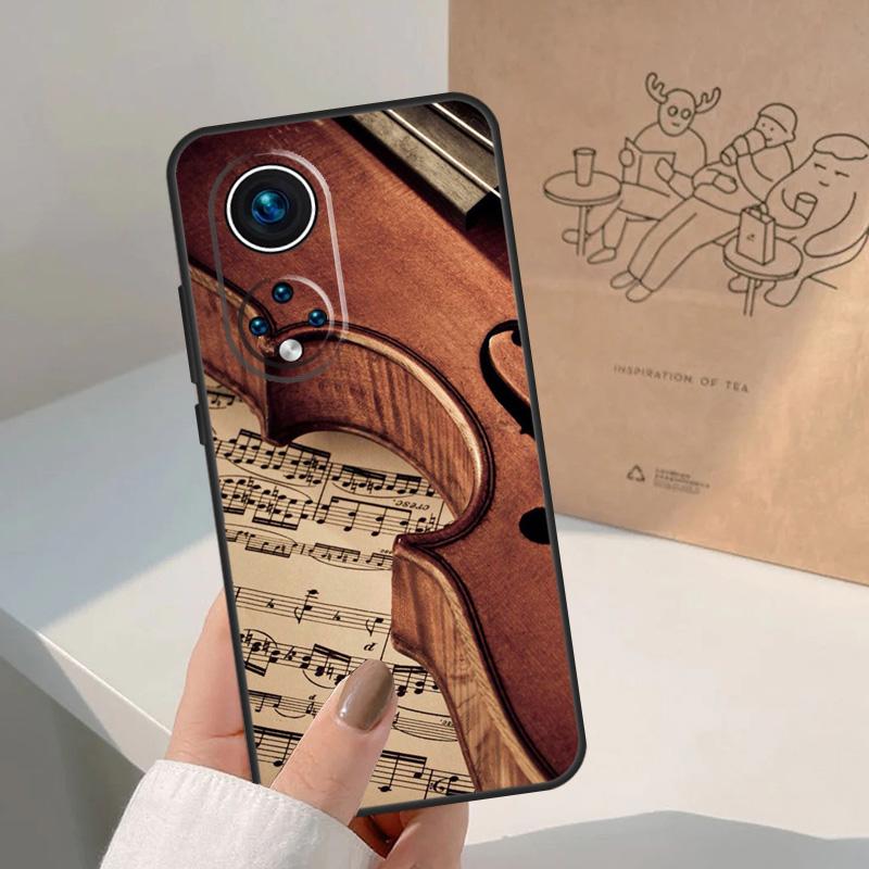 Elegant Violins Bow Sheet Music For Honor Magic 7 Lite 5 6 8 Pro Case For Honor 400 200 90 70 50 X8c X8b X9a X9b X9c X9d Win