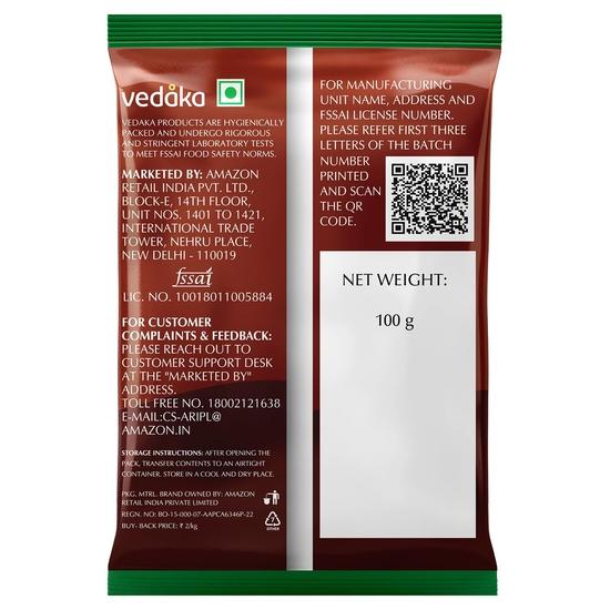 Vedaka Whole Black Cardamom, 100g & Amazon Brand - Vedaka Black Peppercorn (Kali Mirch), 100 G