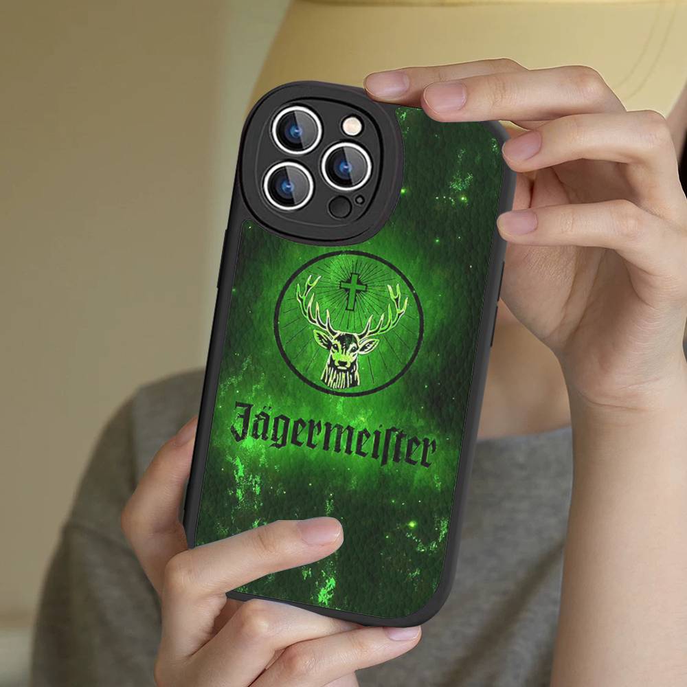 Hot J-Jagermeisters Soft Leather Phone Case For Iphone 13 15 Pro Max 12 Mini 11 14 16 Plus Covers
