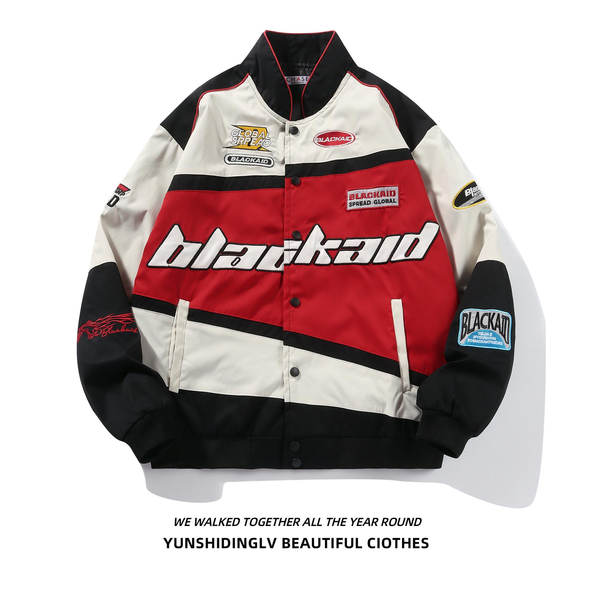 

Куртки American Retro Racing унисекс — модная уличная одежда на весну/осень для мужчин и женщин XL (175cm/145kg)