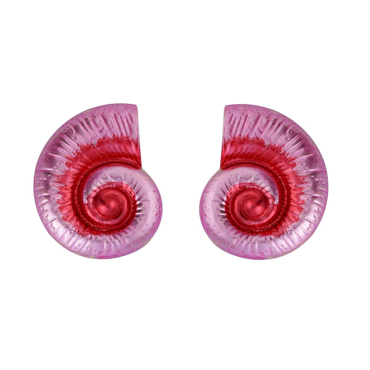 

New Trendy Beach Vacation Metal Ocean Conch Stud Earrings Multicolor Minimalist Design Ear Accessories For Women Daily Wear