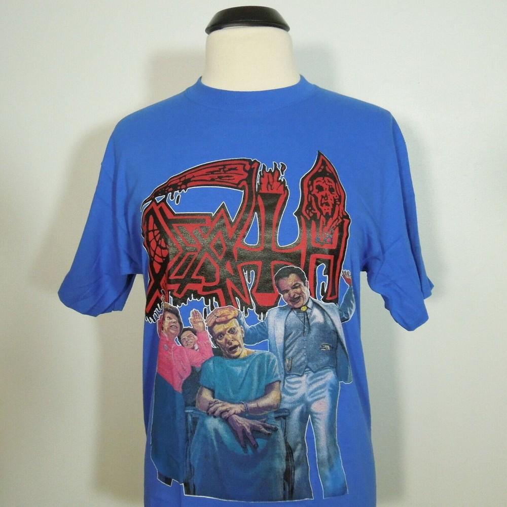 DEATH Spiritual Healing Reality Is Brutality S SMALL T-Shirt BLUE Optima Max Unisex T-Shirt XL