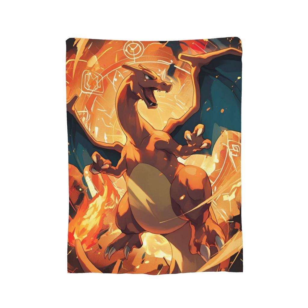 Pokemoned Anime Cartoon Flannel Blanket  Awesome Throw Blankets for  Sofa Bedding Lounge 150*125cm Bedspread,