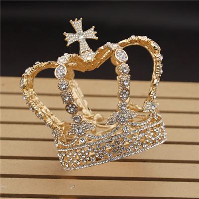 Baroque Royal King Crown Male Diadem Bridal Wedding Hair Ornaments for Women Queen Tiaras and Crowns Head Jewelry