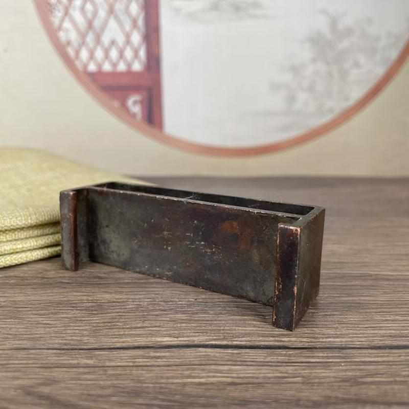 Antique Miscellaneous Ware Collection Square Study Furnishings Ornaments Copper Chopsticks Table Old Dec