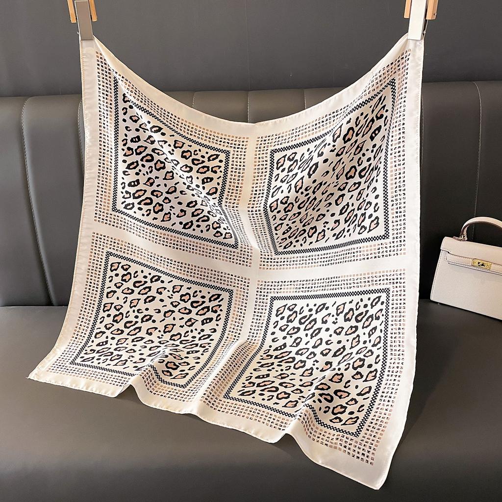  Luxury Floral Print Silk Square Scarf Women Soft Satin Kerchief Hairband Head Hijab Lady Headband Foulard Bag Ribbon
