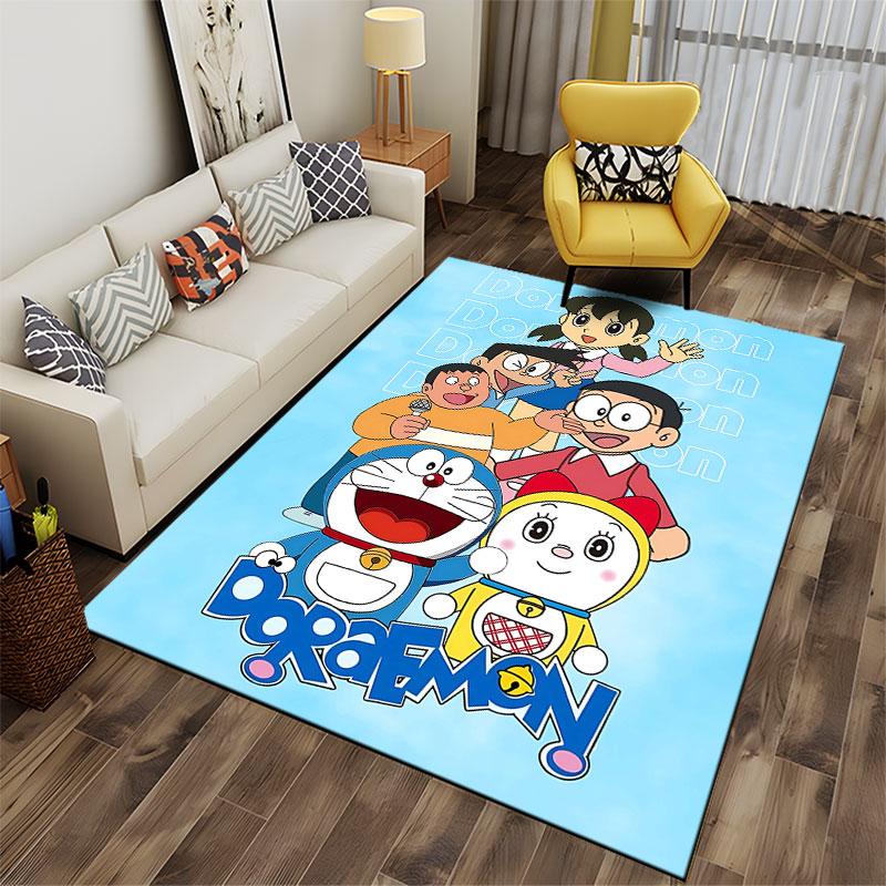 Doraemon Cartoon Character Carpet suitable as a non-slip mat for the living room or bedroom sofa