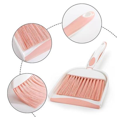 Handheld Cleaning Brush Set Flexible Handheld Sweeping Brush Desktop Mini Broom Set  Desk Cleaning