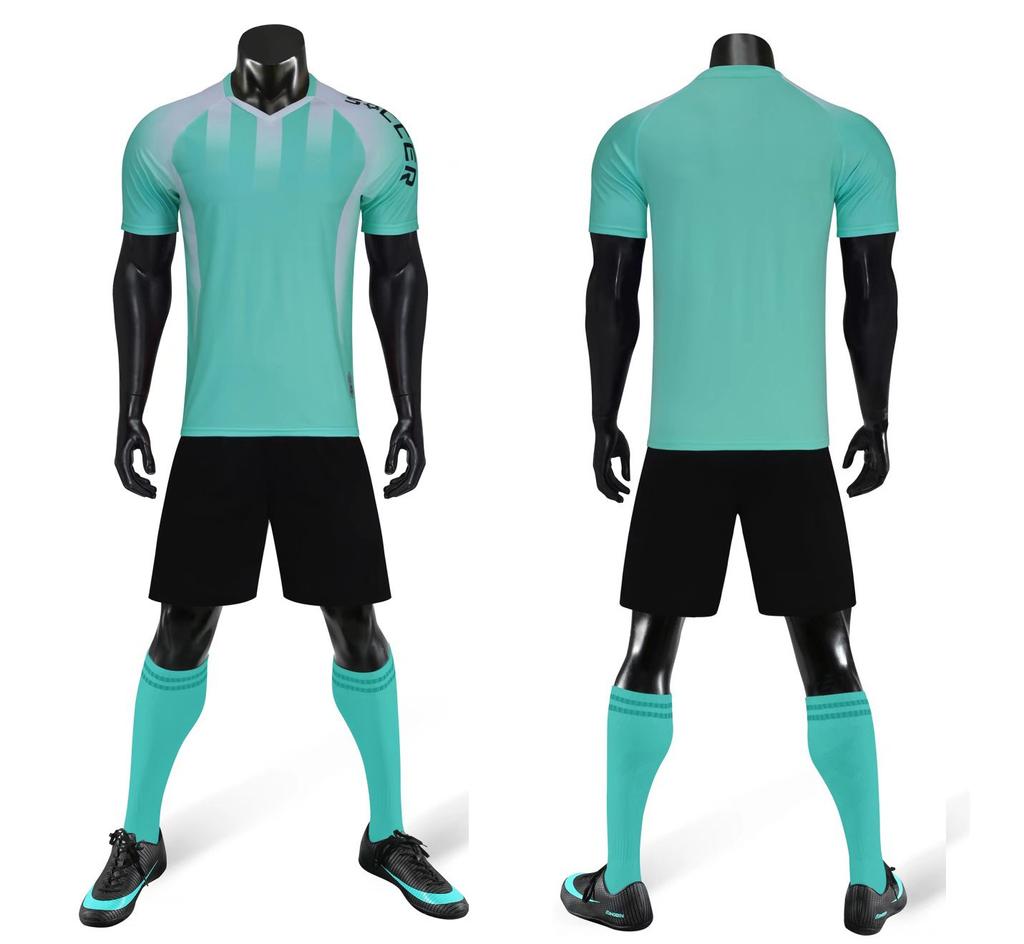 25. Football Uniform Set Men'S Competition Training Team Uniform Printed Jersey Children Adult Sports Suit Jersey Soccer Men