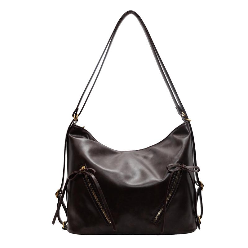 Multi-Function Backpack Soft Leather Women's Shoulder Bag Large Capacity Tote Bag Underarm Bag