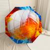 1pc Fireball Lightning Pattern Umbrella Design Automatic Opening and Closing Umbrella, High-quality Travel Umbrella,  C1128002