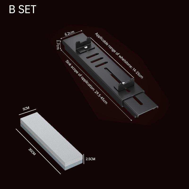 Sink Fixed Sharpening Rack Stainless Steel Adjustable Bracket Household Sharpener Whetstone Non-slip Fast Safety Sharpening Hot